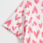 Pink Chevron Heart Shorts Set (Unisex) cotton kids shorts set - image 6