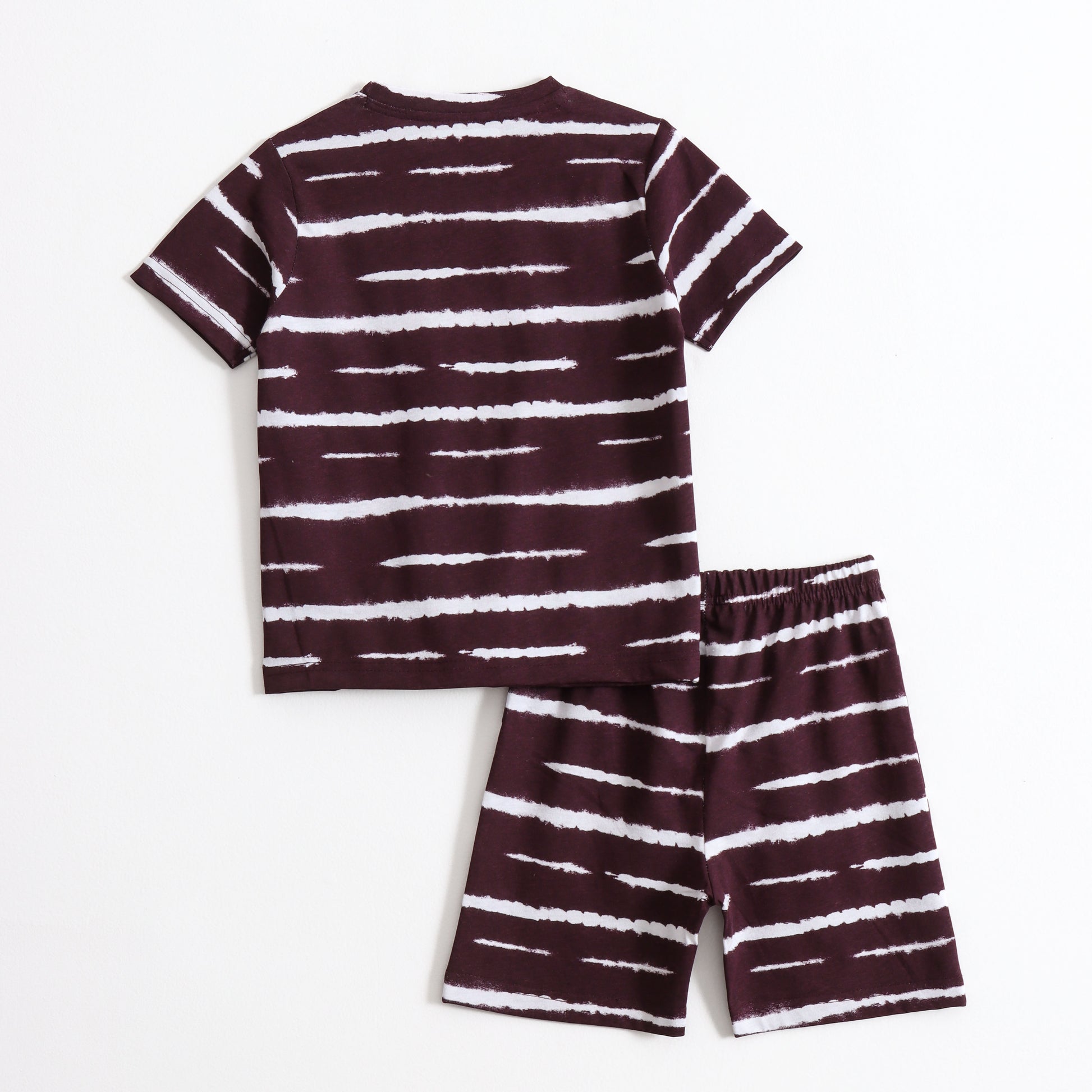 Cocoa Stripe Shorts Set (Unisex) cotton kids shorts set - image 2