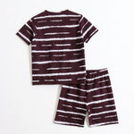 Cocoa Stripe Shorts Set (Unisex) cotton kids shorts set - image 2