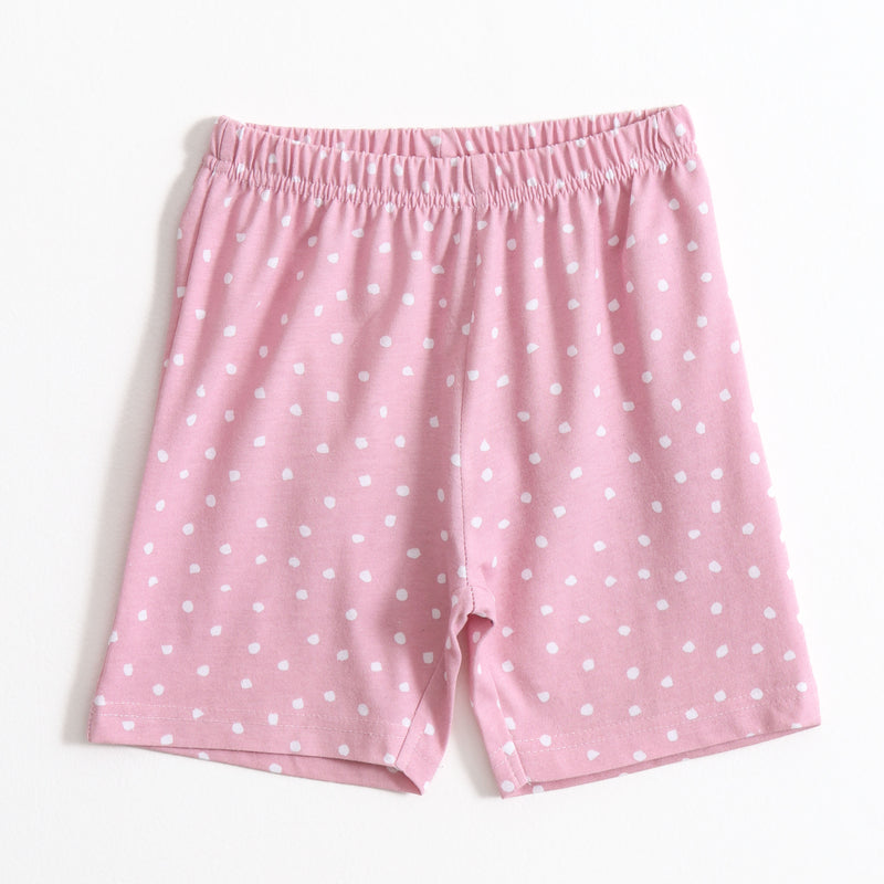 Blush Dot Shorts Set (Unisex) cotton kids shorts set - image 4