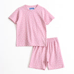 Blush Dot Shorts Set (Unisex) cotton kids shorts set - image 1