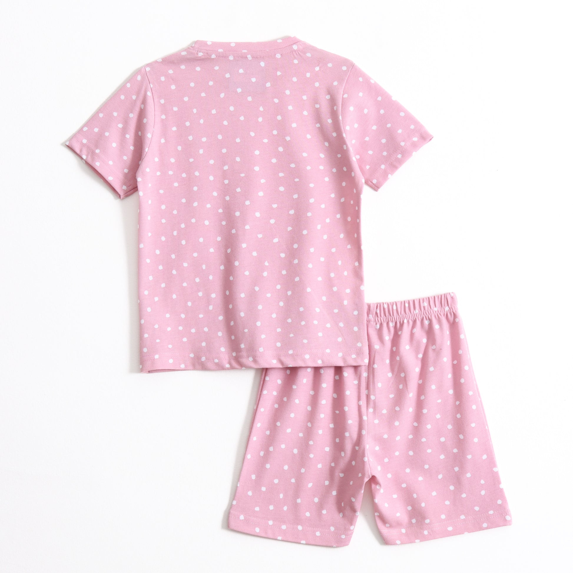 Blush Dot Shorts Set (Unisex) cotton kids shorts set - image 2