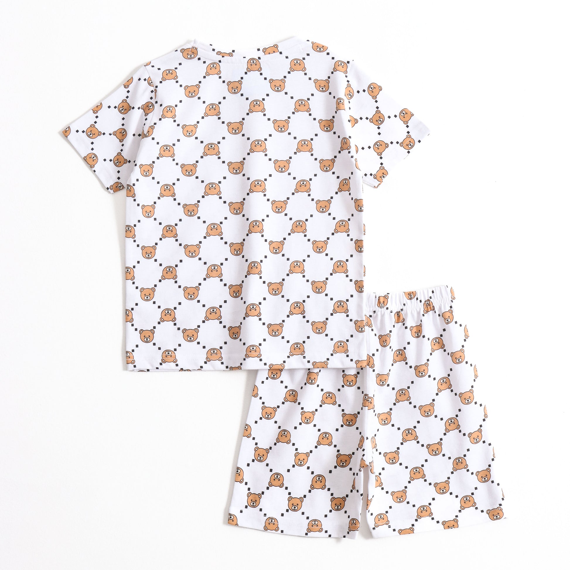 Teddy Check Shorts Set (Unisex) cotton kids shorts set - image 2