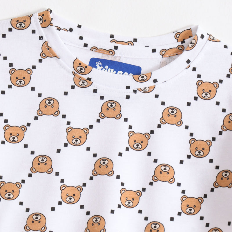 Teddy Check Shorts Set (Unisex) cotton kids shorts set - image 5