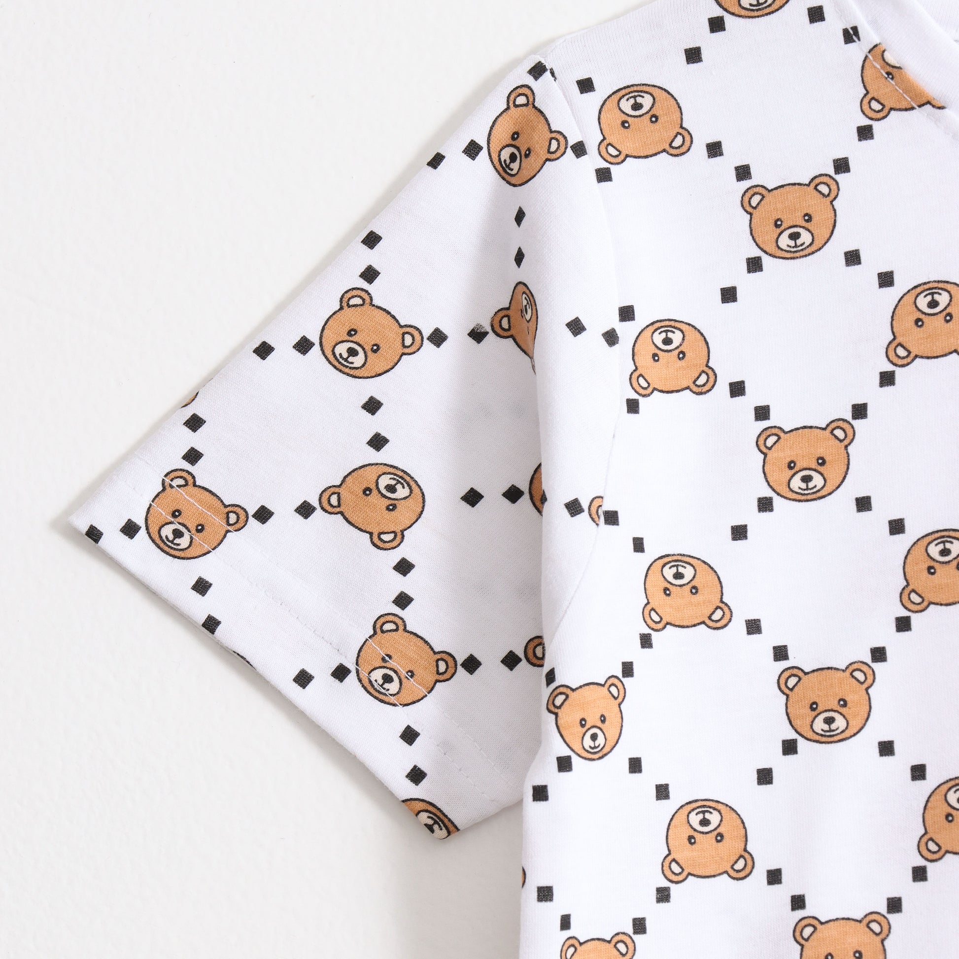 Teddy Check Shorts Set (Unisex) cotton kids shorts set - image 6