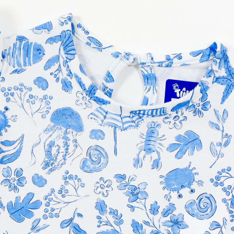 Seaside Doodle Girls Frock cotton girls frock - image 4