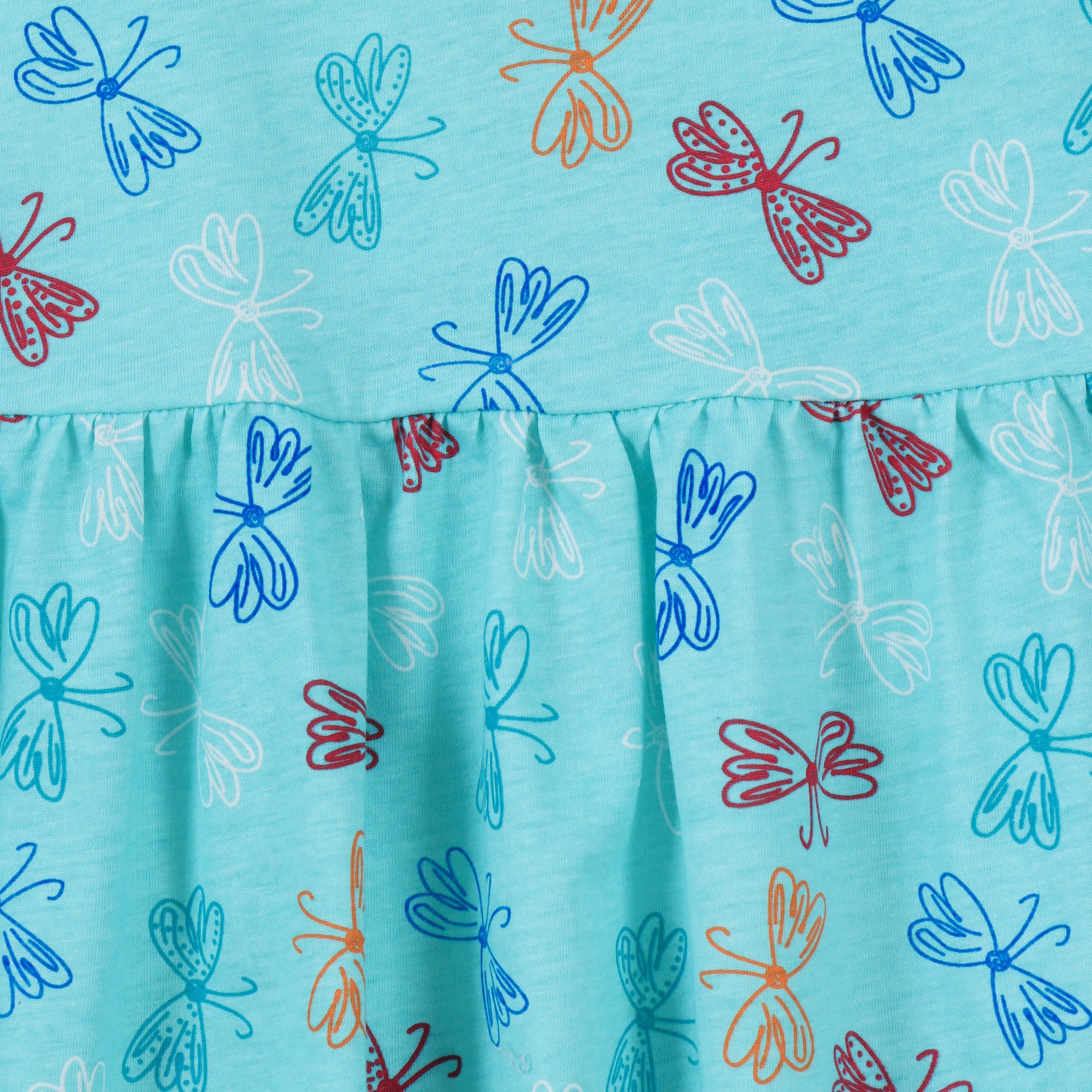 Aqua Butterfly Girls Frock cotton girls frock - image 5