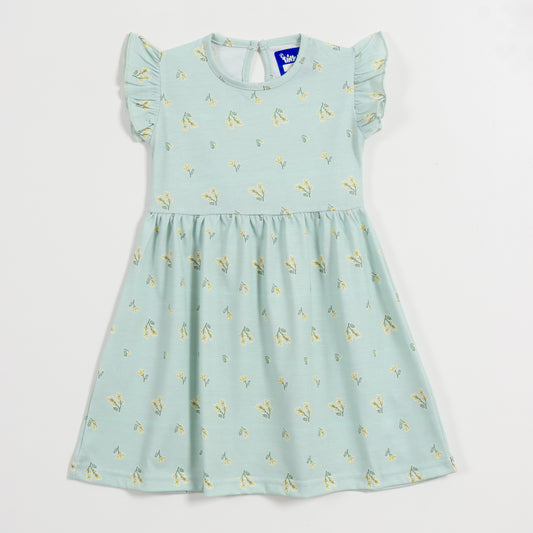 Sage Blossom Girls Frock cotton girls frock - image 1