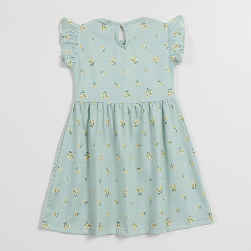 Sage Blossom Girls Frock cotton girls frock - image 2