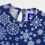Navy Snowflake Girls Frock cotton girls frock - image 4