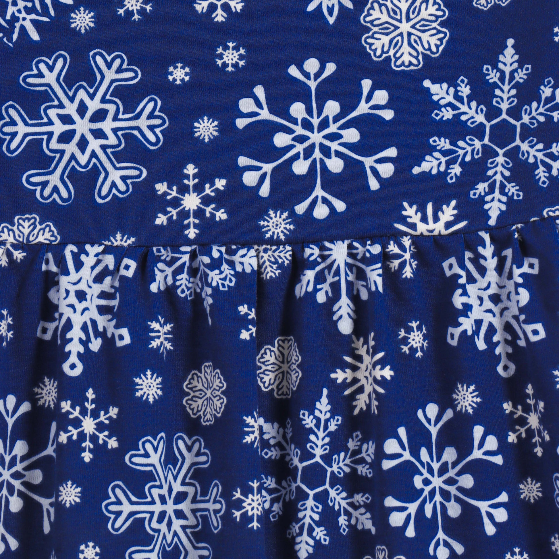 Navy Snowflake Girls Frock cotton girls frock - image 5