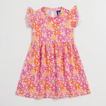 Pink Daisy Girls Frock cotton girls frock - image 1