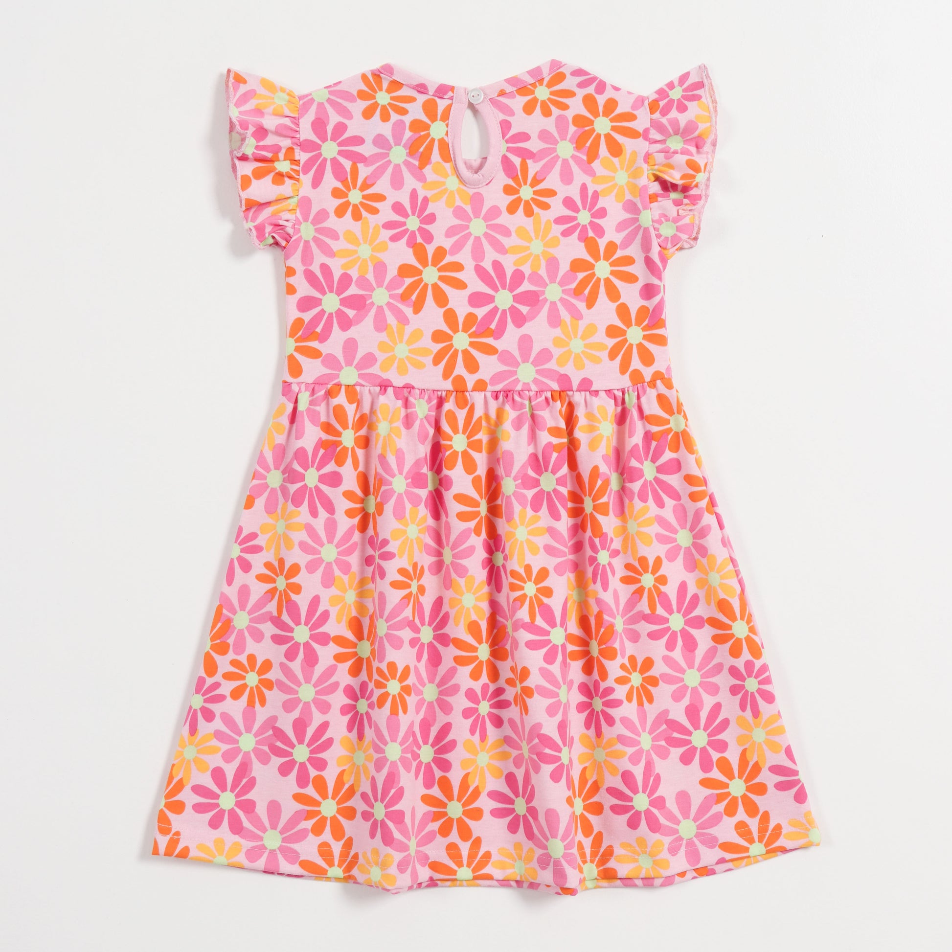 Pink Daisy Girls Frock cotton girls frock - image 2