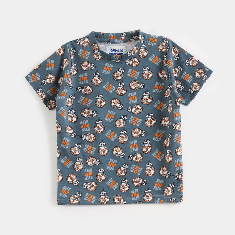 Beep Beep Go Shorts Set unisex kidswear — back view | A Tiny Bee