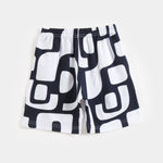 Black & White Abstract Shorts Set print detail — kids 1-7y | A Tiny Bee