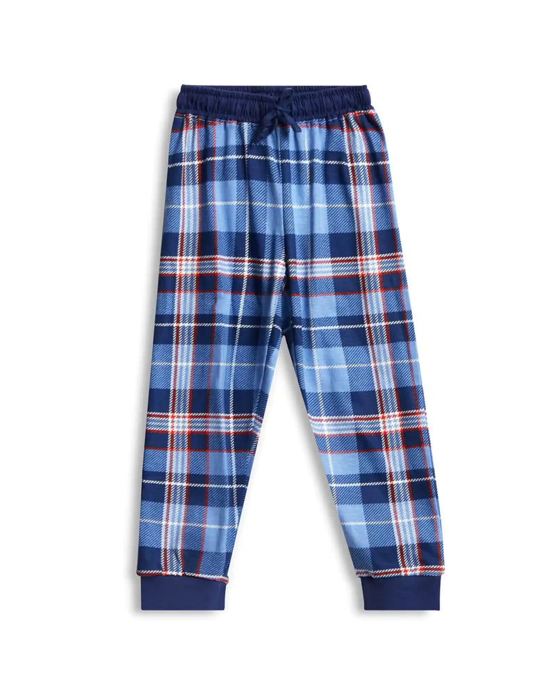 Blue Champion Boys Pajama Set Shorts Set styled on child — A Tiny Bee kidswear