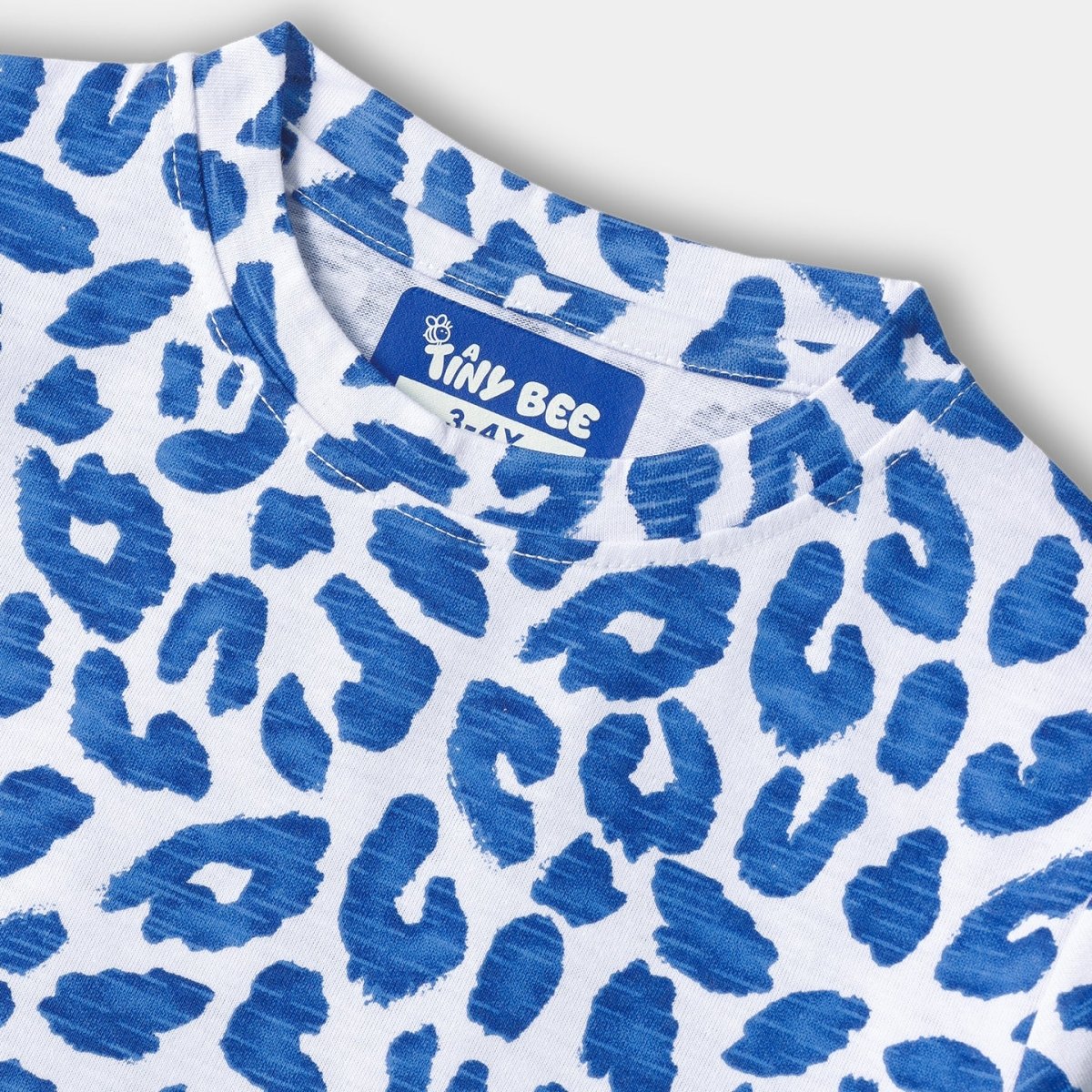 Blue Spots Shorts Set color detail | A Tiny Bee kidswear