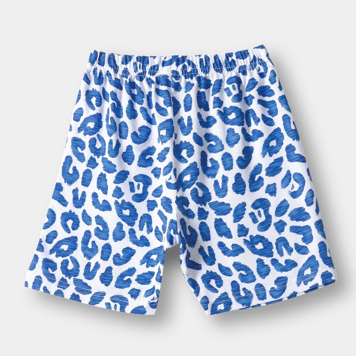 Blue Spots Shorts Set side view — unisex kids 1-7y | A Tiny Bee