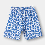 Blue Spots Shorts Set side view — unisex kids 1-7y | A Tiny Bee