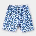 Blue Spots Shorts Set fabric and fit close-up | A Tiny Bee