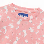 Blush Bunny Shorts Set fabric and fit close-up | A Tiny Bee