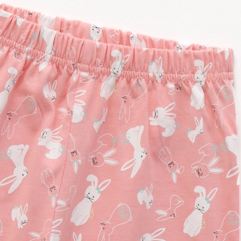 Blush Bunny Shorts Set side view — unisex kids 1-7y | A Tiny Bee