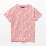 Blush Bunny Shorts Set print detail — kids 1-7y | A Tiny Bee
