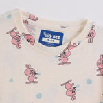 Bunny Pop Shorts Set fabric and fit close-up | A Tiny Bee