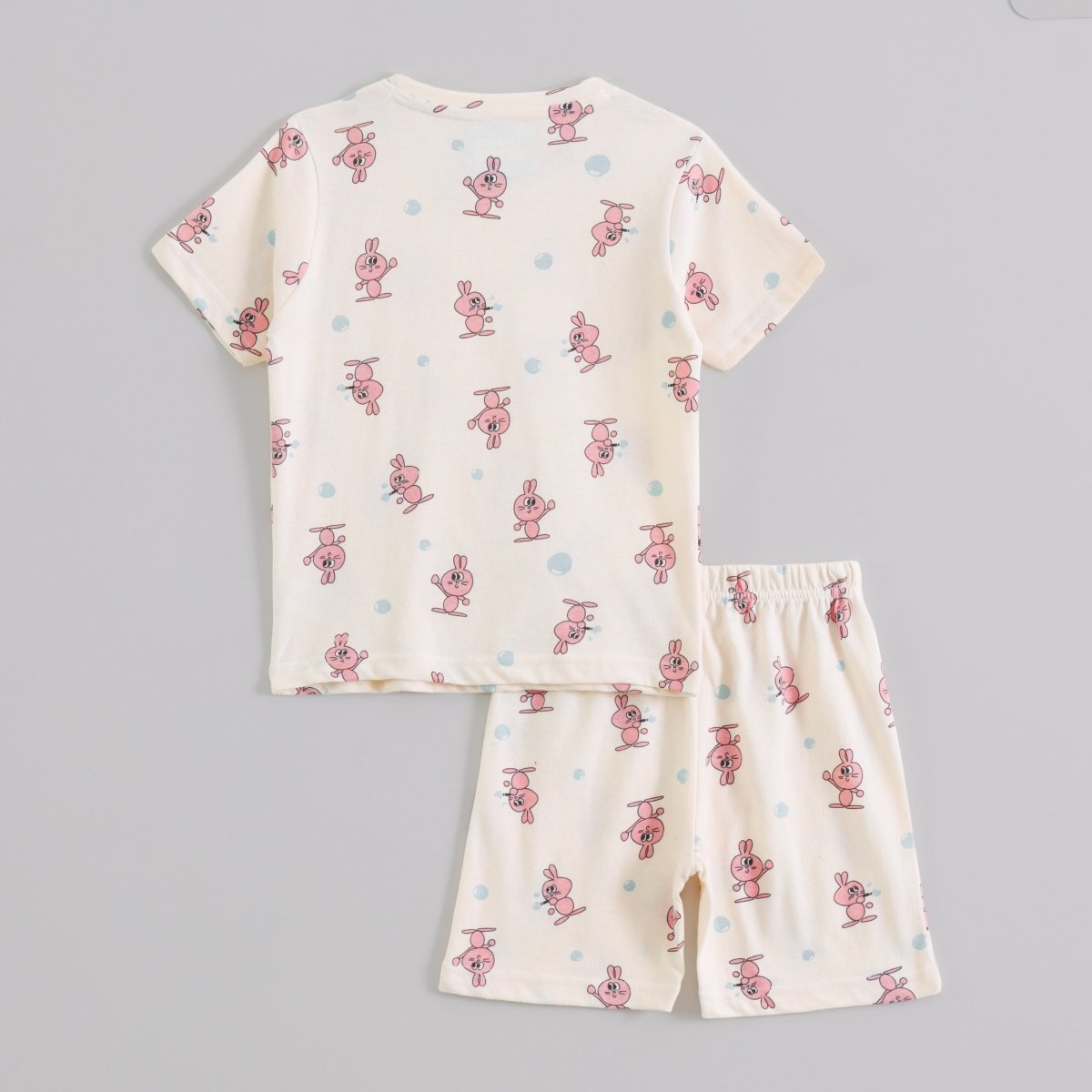 Bunny Pop Shorts Set unisex kidswear — back view | A Tiny Bee