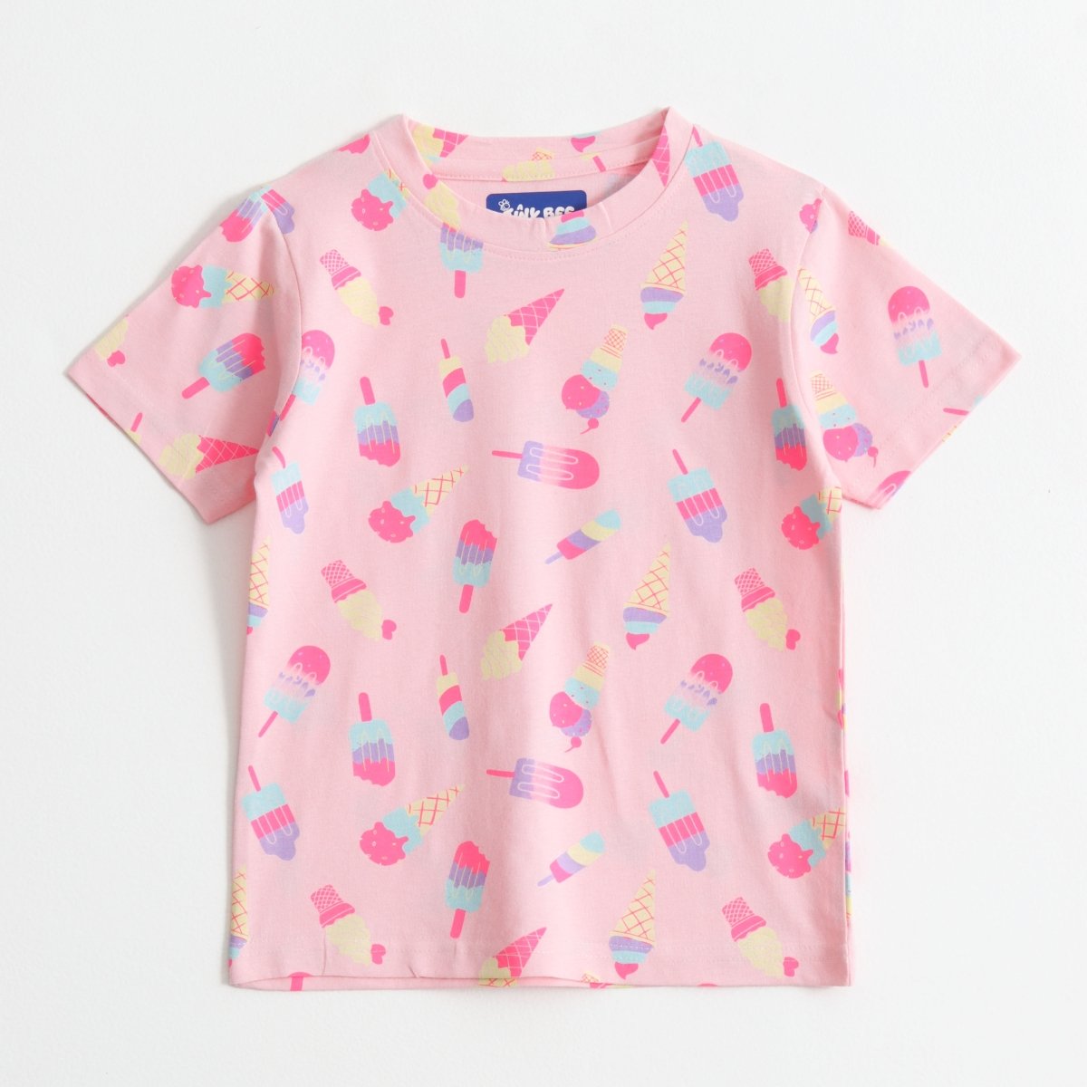 Candy Pop Shorts Set short-sleeve T-shirt — front view | A Tiny Bee
