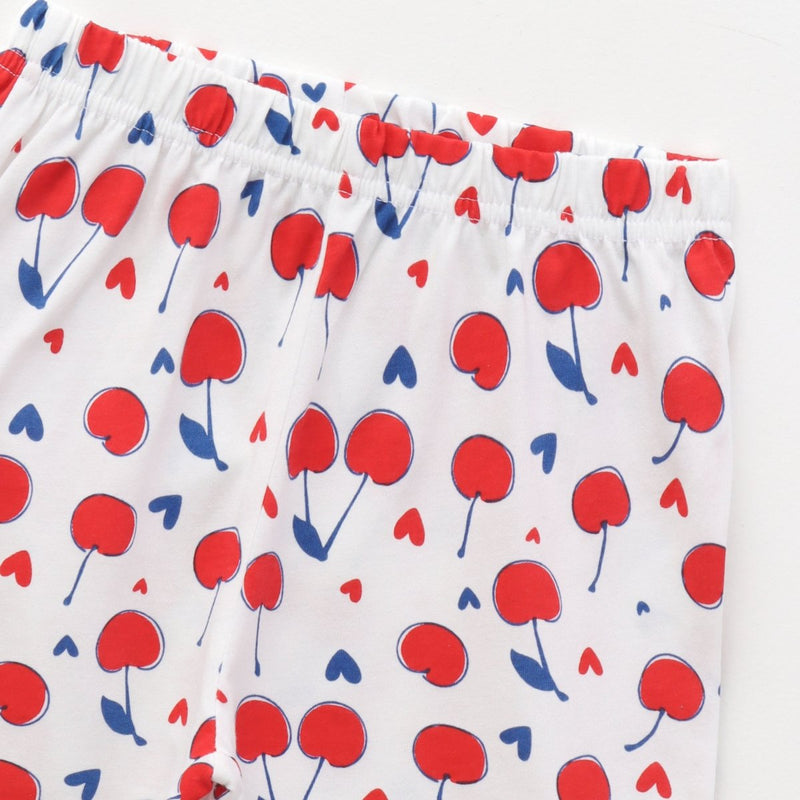 Cherry Pop Shorts Set side view — unisex kids 1-7y | A Tiny Bee