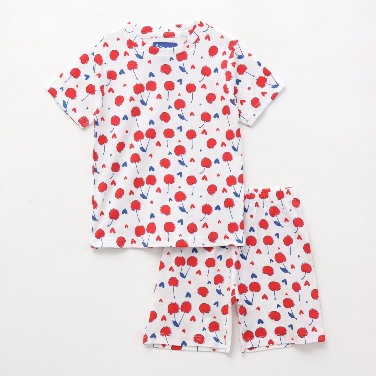 Cherry Pop Shorts Set for kids ages 1-7 — front view | A Tiny Bee