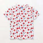 Cherry Pop Shorts Set print detail — kids 1-7y | A Tiny Bee