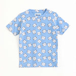 Cloud Puff Shorts Set short-sleeve T-shirt — front view | A Tiny Bee