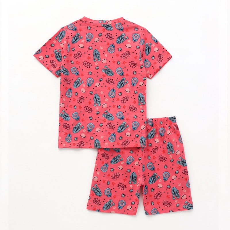 Cosmic Explorer Shorts Set unisex kidswear — back view | A Tiny Bee