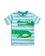 Croc Buddy Boys Pajama Set Shorts Set print detail — kids 1-7y | A Tiny Bee