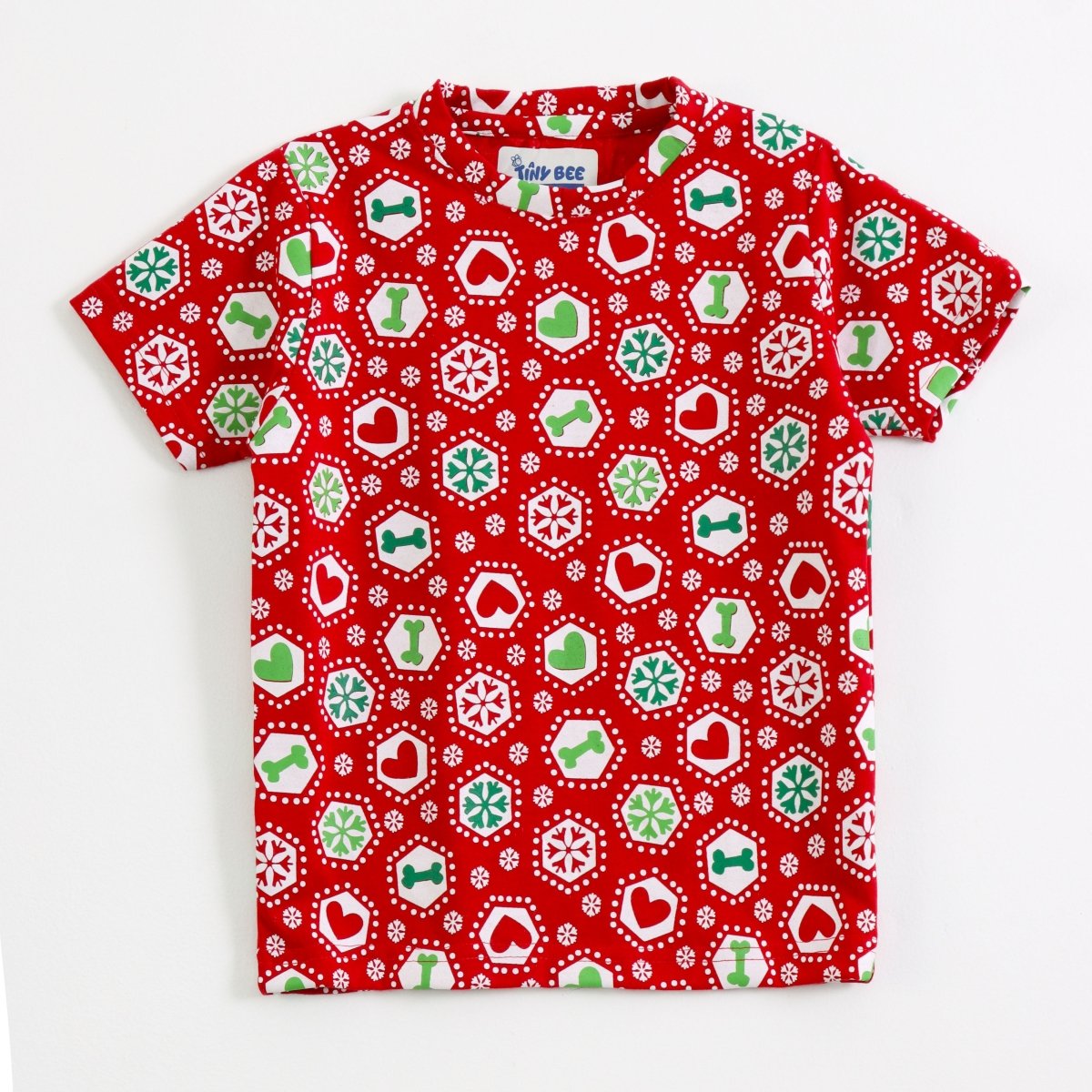 Cute Heart Shorts Set print detail — kids 1-7y | A Tiny Bee