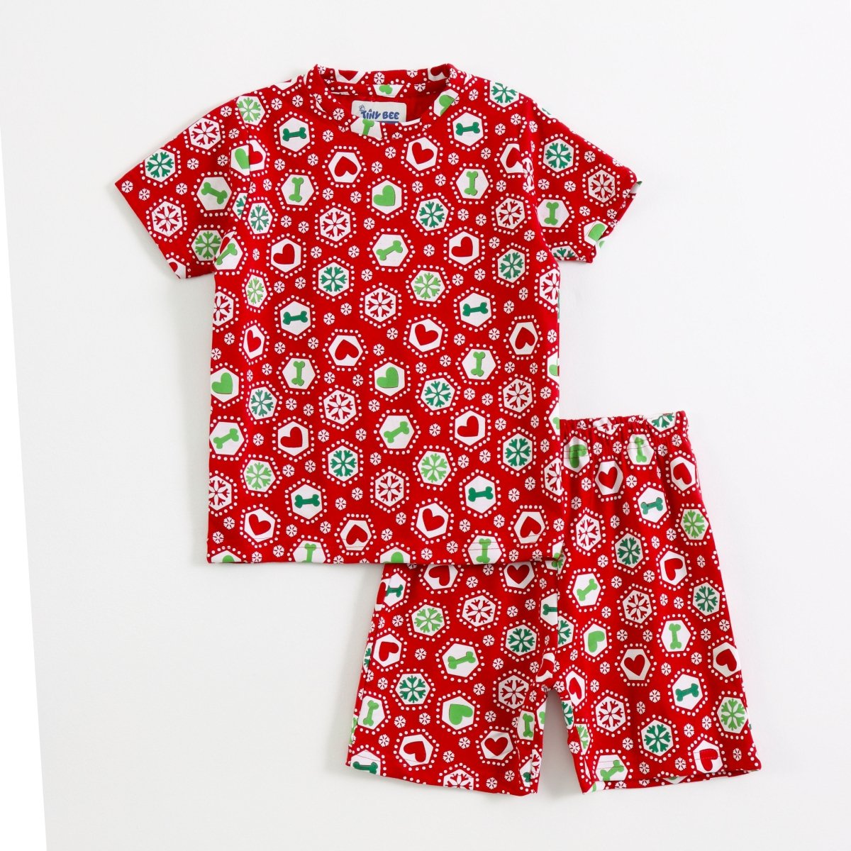 Cute Heart Shorts Set for kids ages 1-7 — front view | A Tiny Bee