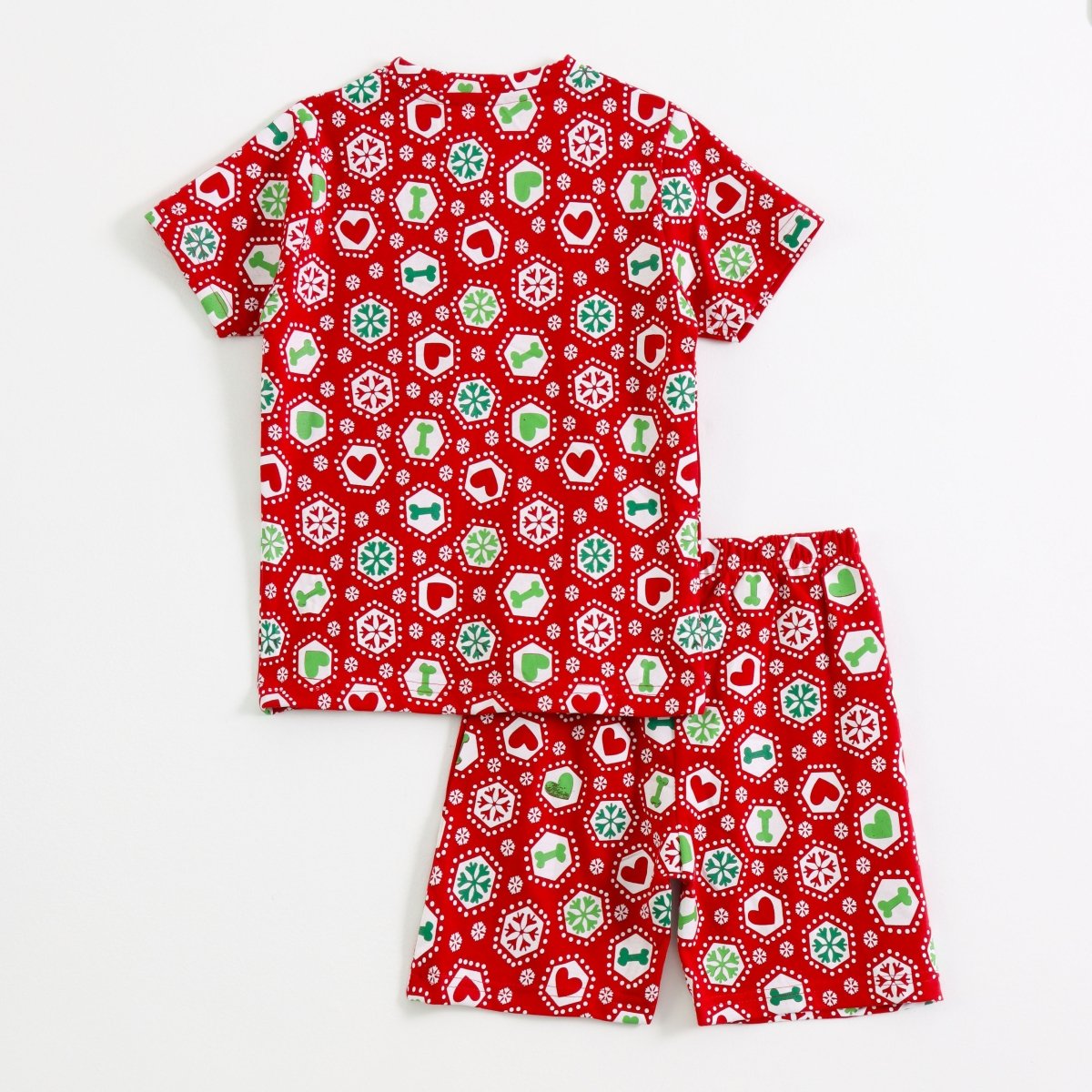 Cute Heart Shorts Set unisex kidswear — back view | A Tiny Bee