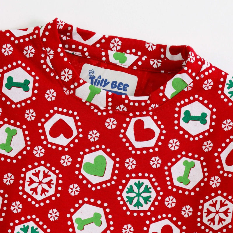 Cute Heart Shorts Set fabric and fit close-up | A Tiny Bee