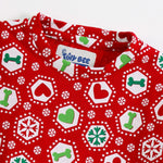 Cute Heart Shorts Set fabric and fit close-up | A Tiny Bee