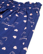 Cute Kitten Girls Shorts Set side view — unisex kids 1-7y | A Tiny Bee