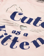 Cute Kitten Girls Shorts Set unisex kidswear — back view | A Tiny Bee
