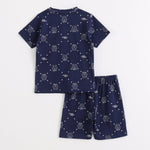 Cute Teddy Shorts Set unisex kidswear — back view | A Tiny Bee