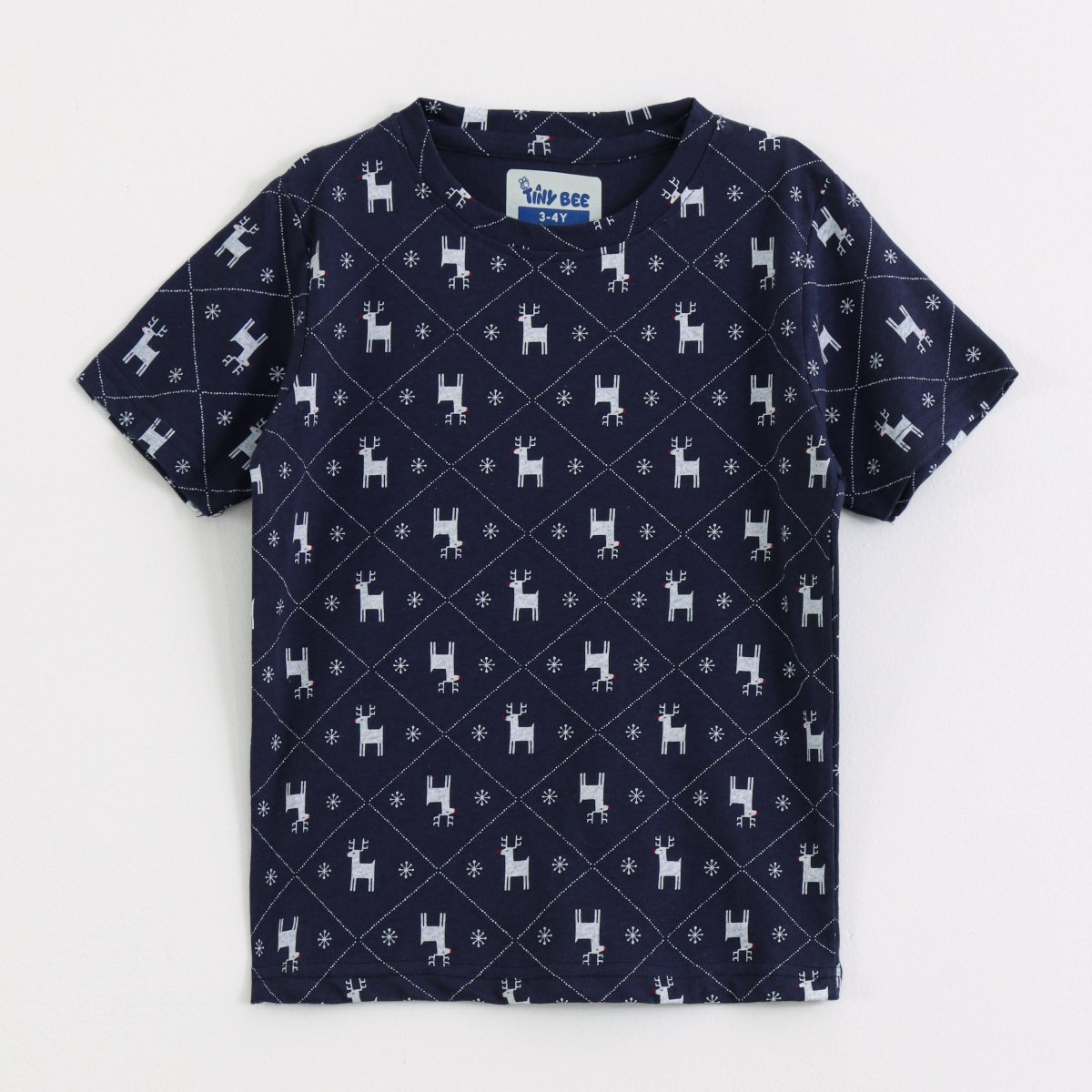 Deer Graphic Shorts Set print detail — kids 1-7y | A Tiny Bee