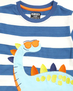 Dino Buddy Boys Shorts Set side view — unisex kids 1-7y | A Tiny Bee