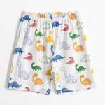Dino Day Shorts Set elastic-waist shorts — front view | A Tiny Bee
