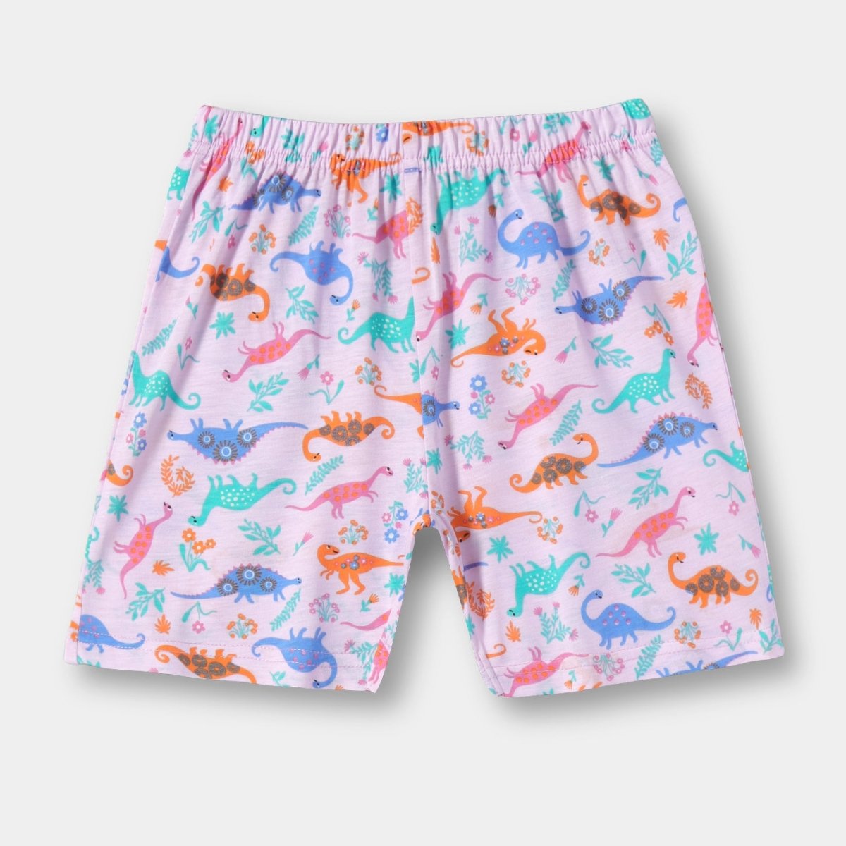Dino Dreams Shorts Set print detail — kids 1-7y | A Tiny Bee