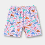 Dino Dreams Shorts Set print detail — kids 1-7y | A Tiny Bee