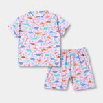 Dino Dreams Shorts Set for kids ages 1-7 — front view | A Tiny Bee